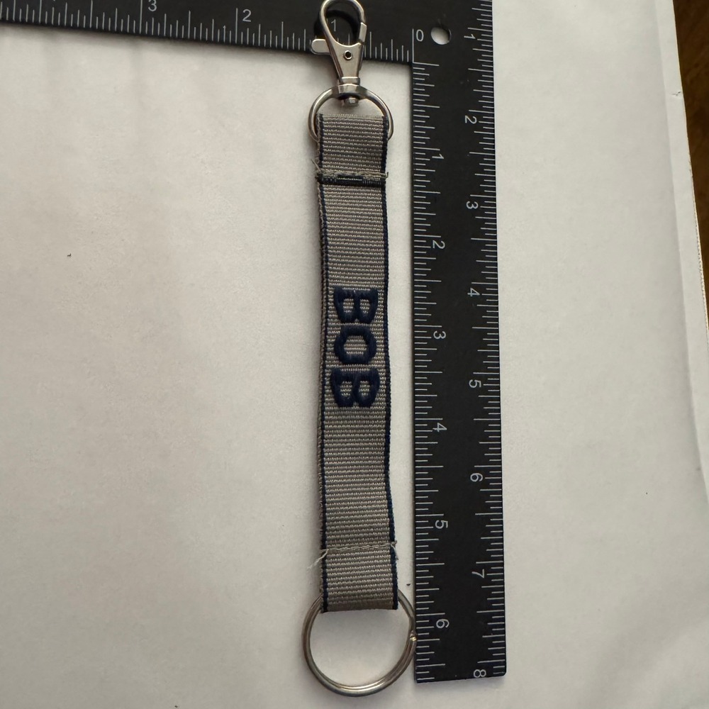 BOB Embroidered Keychain Key‎ Ring Bag Charm Zipper Pull Clip Accessory